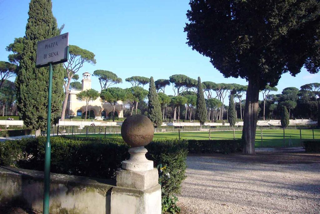 Park Villa Borghese in Rom Piazza di Siena