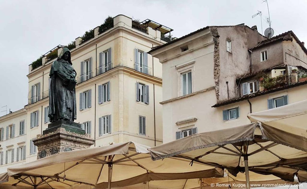 Statue Giordano Bruno Campo de Fiori Rom