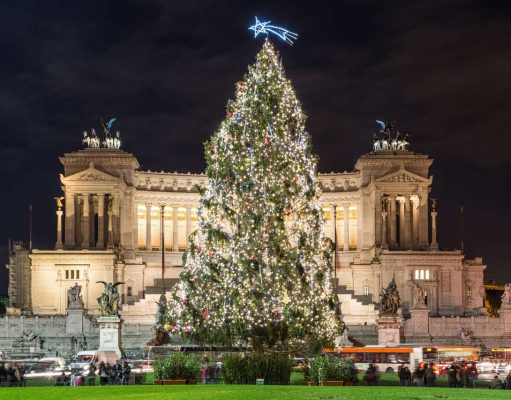 Il Vittoriano Weihnachten Weihnachtsbaum Rom
