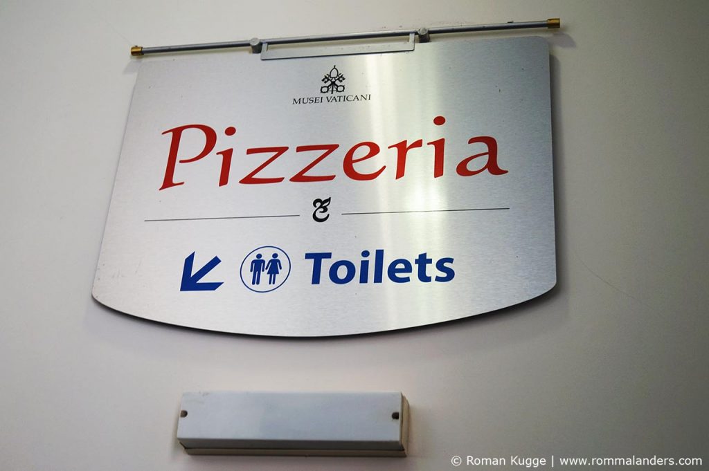 Vatikanische Museen Toiletten Pizzeria Verpflegung