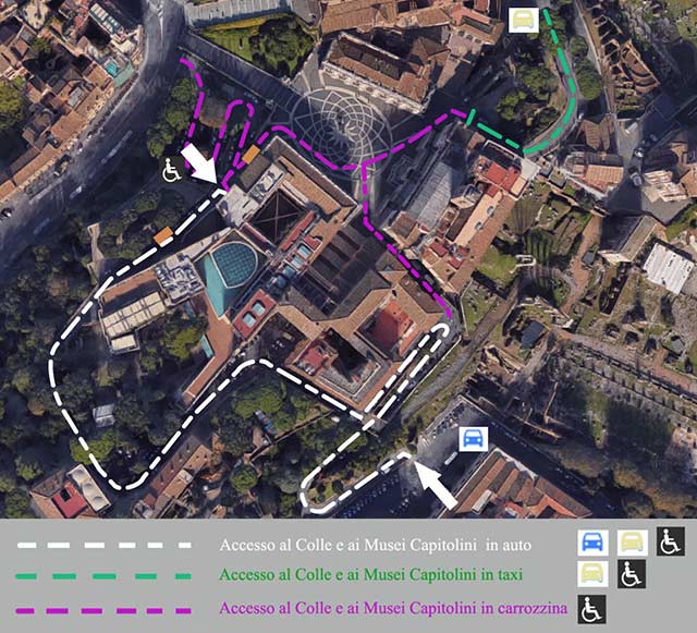 Kapitolinische Museen Zugang Personen Rollstuhl mit Behinderung