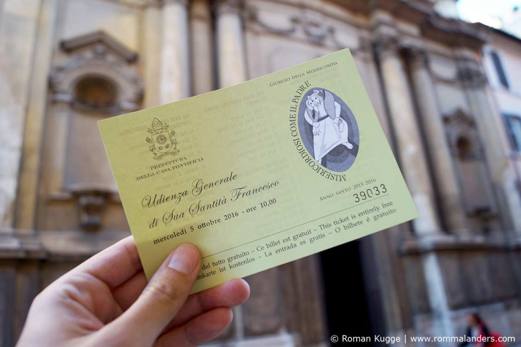Karten Tickets Papstaudienz