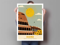 Rom Reiseposter Kolosseum